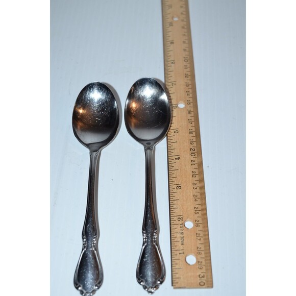 Oneida Deluxe Chateau 2 pc Soup Spoons 6 7/8" replacements - Picture 7 of 8
